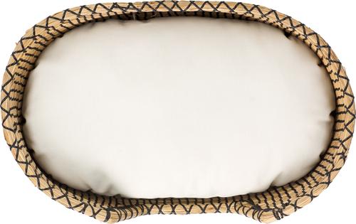 Show full view: SAFAVIEH Sarge Bolster Dog & Cat Bed with Cushion, Beige/Natural slide 5 of 9