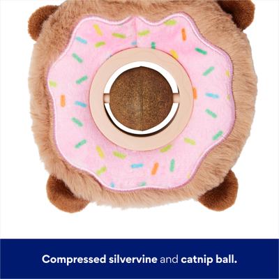 Show full view: Frisco Capybara Donut Plush Cat Toy with Compressed Silvervine & Catnip Ball slide 3 of 4