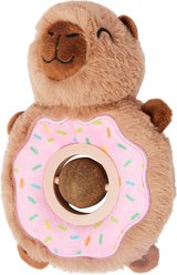 Frisco Capybara Donut Plush Cat Toy with Compressed Silvervine & Catnip Ball