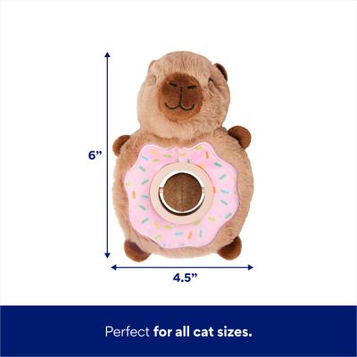Show full view: Frisco Capybara Donut Plush Cat Toy with Compressed Silvervine & Catnip Ball slide 2 of 4