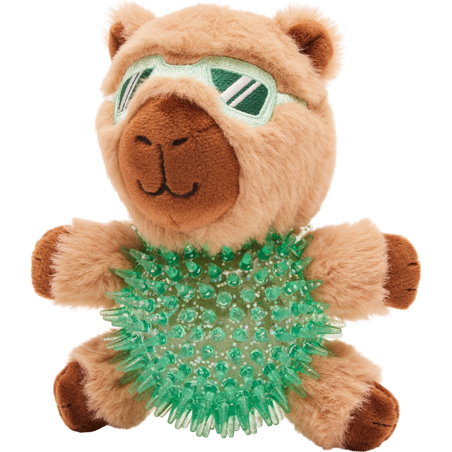 Frisco Capybara Plush with TPR Ball Squeaky Dog Toy, Small/Medium