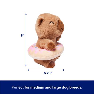 Show full view: Frisco Capybara with Donut Plush Squeaky Dog Toy, Medium/Large slide 2 of 5