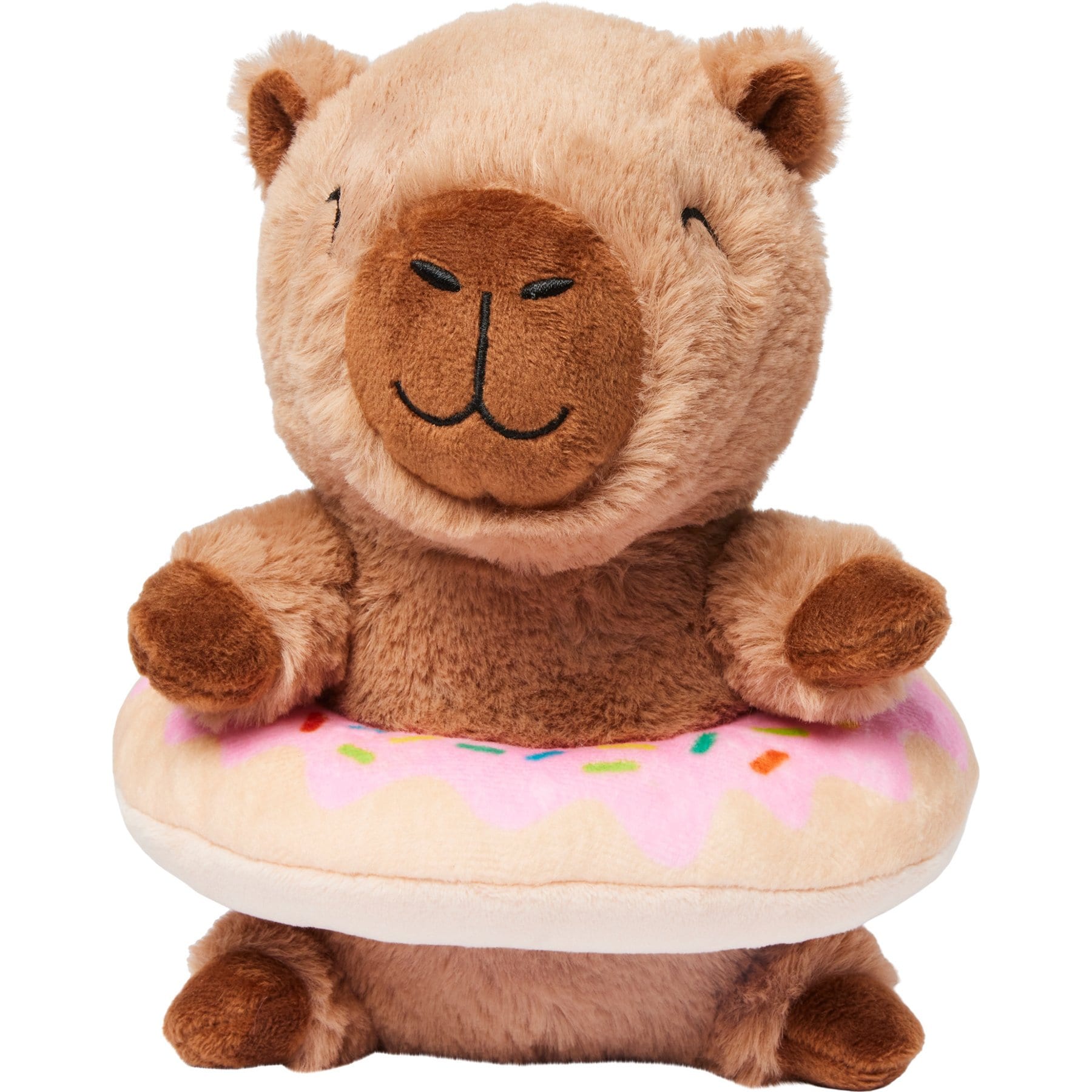 Frisco Capybara with Donut Plush Squeaky Dog Toy, Medium/Large