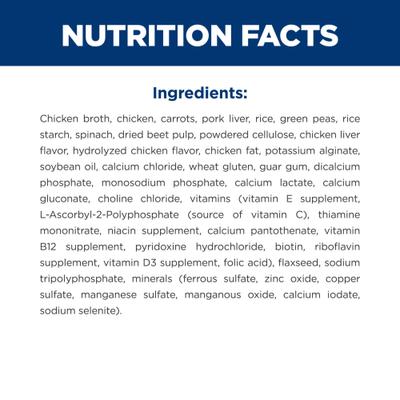Show full view: Hill's Science Diet Senior Adult 7+ Healthy Cuisine Roasted Chicken, Carrots & Spinach Stew Wet Dog Food, 12.5-oz can, case of 12 slide 8 of 13