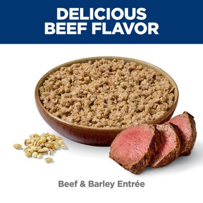 Show full view: Hill's Science Diet Adult Small Breed & Mini Breed Beef & Barley Entree Minced Wet Dog Food, 5.8-oz can, 24 count slide 6 of 12