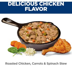 Hill's Science Diet Senior Adult 7+ Healthy Cuisine Roasted Chicken, Carrots & Spinach Stew Wet Dog Food, 12.5-oz can, case of 12