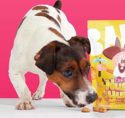 Show full view: BARK Clucky Nuggy Yumz Chicken Nugget Recipe Soft Baked Dog Treats, 24-oz bag slide 6 of 9