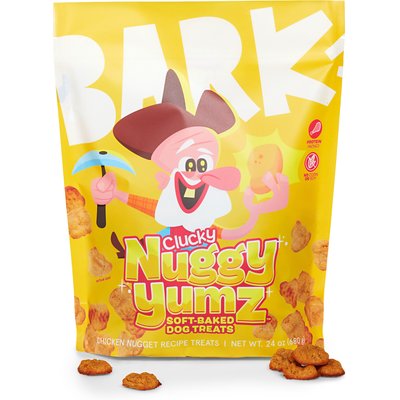 BARK BARK Clucky Nuggy Yumz Chicken Nugget Recipe Soft Baked Dog Treats, 24-oz bag