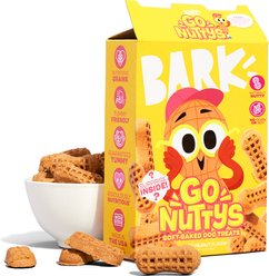 BARK Go Nutty Honey Peanut Flavored Soft Baked Dog Treats, 10-oz box