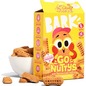 BARK Go Nutty Honey Peanut Flavored Soft Baked Dog Treats, 10-oz box