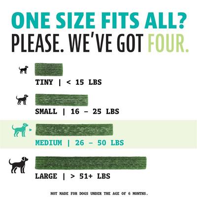 Show full view: DinoviteTriple Action Oral Care Dog Dental Chew Treats, Medium, 20-oz, 20 count slide 6 of 10