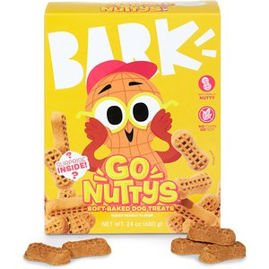 BARK Go Nutty Honey Peanut Flavored Soft Baked Dog Treats, 24-oz box