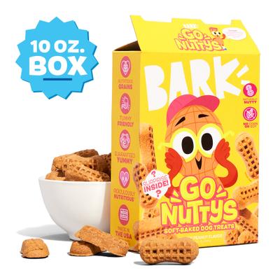 Show full view: BARK Go Nutty Honey Peanut Flavored Soft Baked Dog Treats, 10-oz box slide 3 of 10