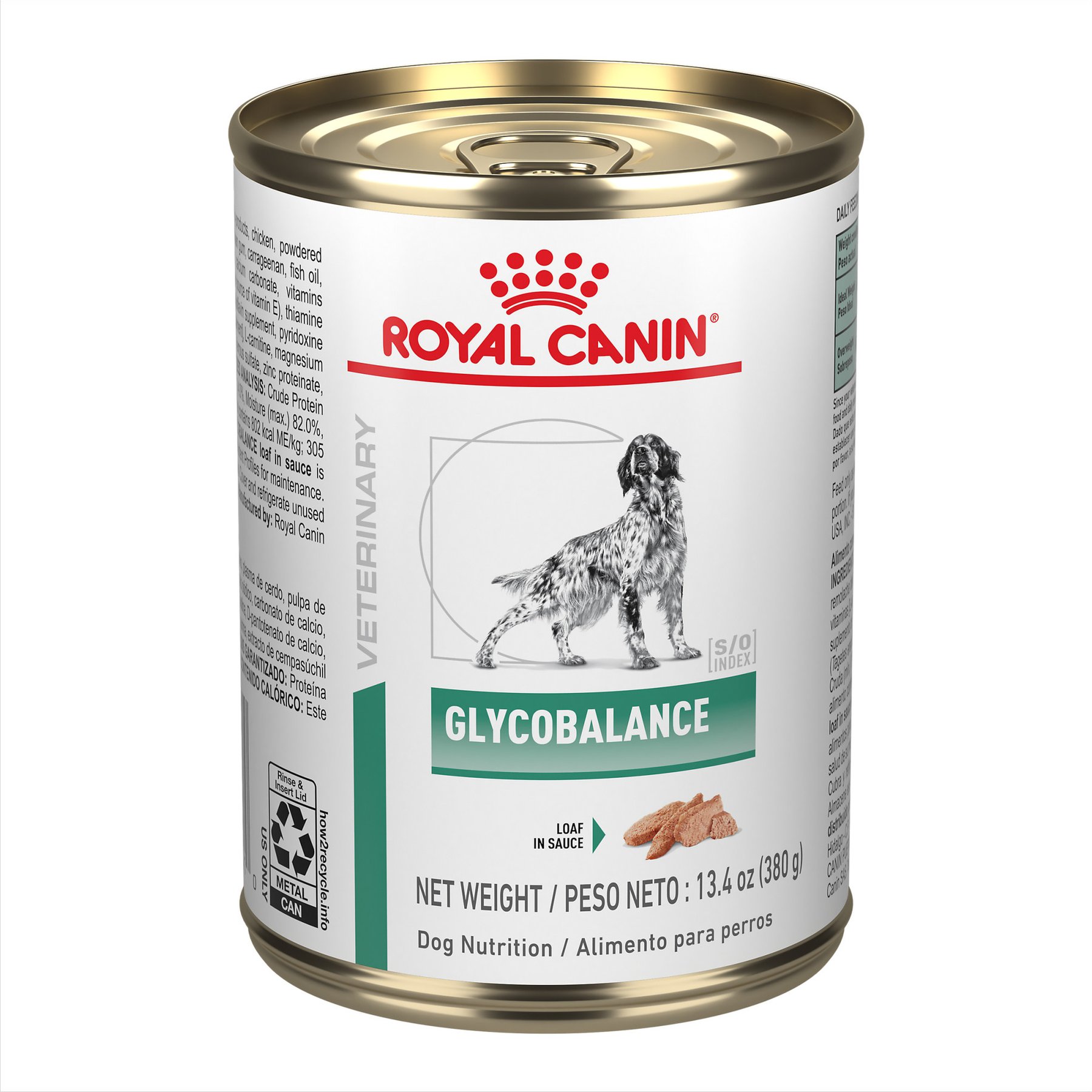 Royal Canin Veterinary Diet Adult Glycobalance Loaf in Sauce Canned Dog Food, 13.4-oz can, 12 count