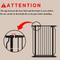 Show in main carousel: WAOWAO Extra Tall Pressure Mounted Adjustable Metal Pet Dog Gate, 40.55-in x 33-47-in, Black slide 4 of 10