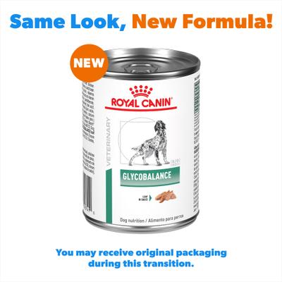 Show full view: Royal Canin Veterinary Diet Adult Glycobalance Loaf in Sauce Canned Dog Food, 13.4-oz, case of 24 slide 3 of 12