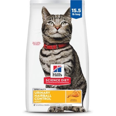 Hill's Science Diet Hill's Science Diet Urinary Hairball Control Dry Cat Food, 15.5-lb bag