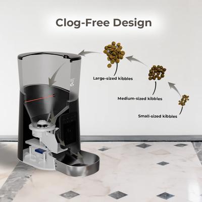 Show full view: Penthouse Paws Smart HD Automatic Dog & Cat Feeder, Black/Stainless Steel slide 8 of 10