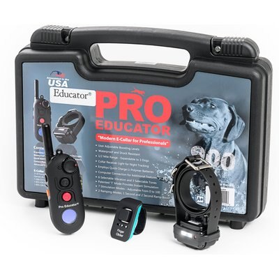 Educator Educator By E-Collar Technologies Educator 1/2 Mile Pro Advanced Waterproof Dog Training Collar, Black, 1 collar