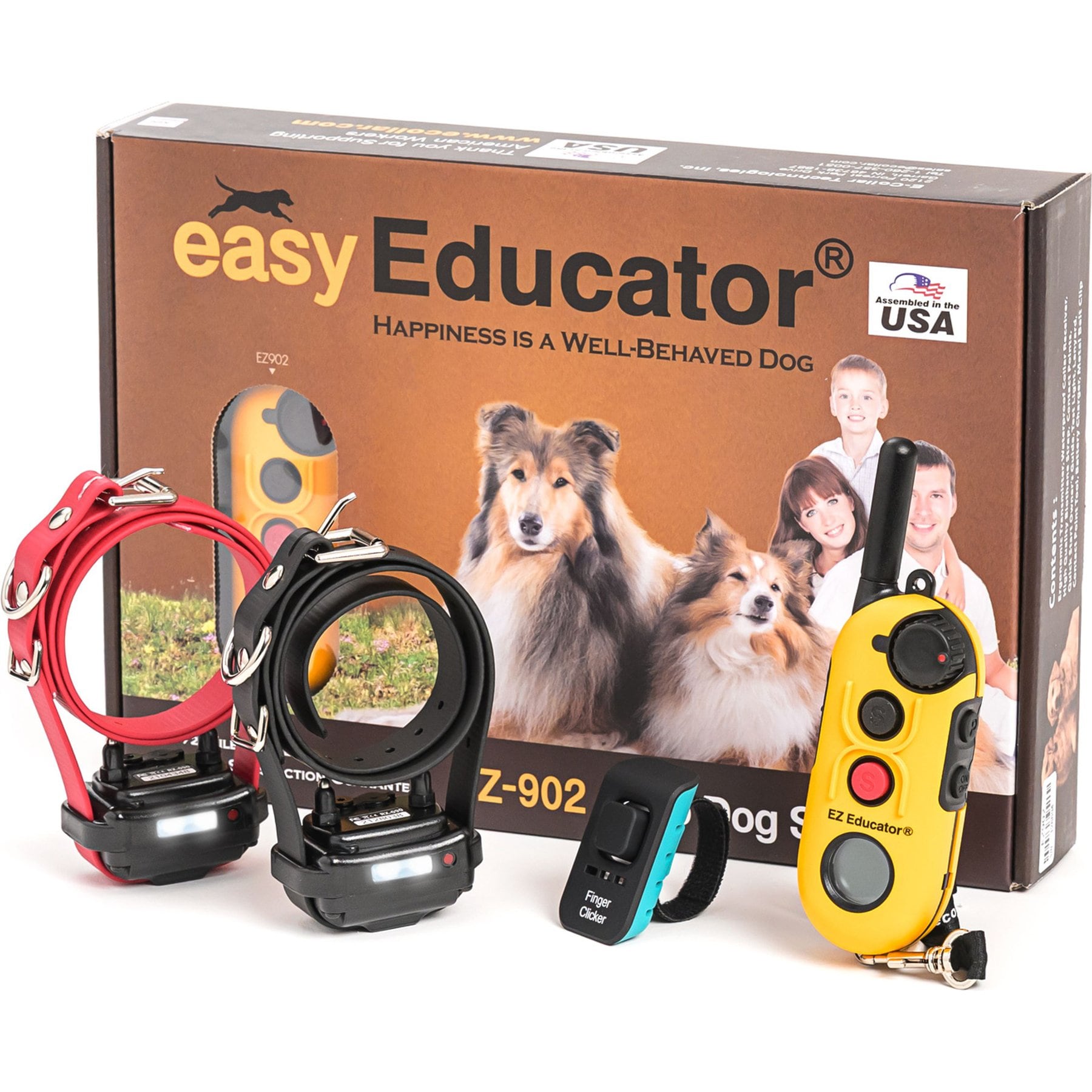 Educator By E-Collar Technologies Easy Educator 1/2 Mile Range Waterproof Dog Training Collar, 2 collars