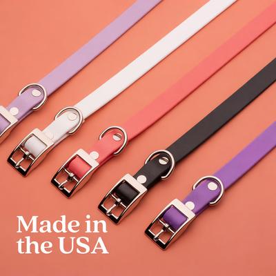 Show full view: Tailr Premium BioThane Dog Collar, White, Medium: 12 to 15-in neck, 5/8-in wide slide 6 of 9