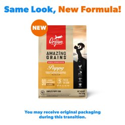 ORIJEN Amazing Grains High-Protein Puppy Dry Dog Food, 4-lb bag slide 2 of 9