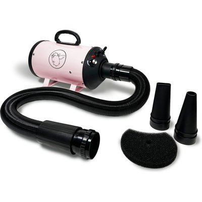 Flying Pig Grooming Flying Pig Grooming One High Velocity Dog Grooming Dryer, Pastel Pink/Grey Logo