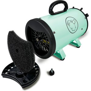 Flying Pig Grooming One High Velocity Dog Grooming Dryer, Mint/Grey Logo