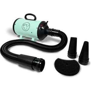 Flying Pig Grooming One High Velocity Dog Grooming Dryer, Mint/Grey Logo