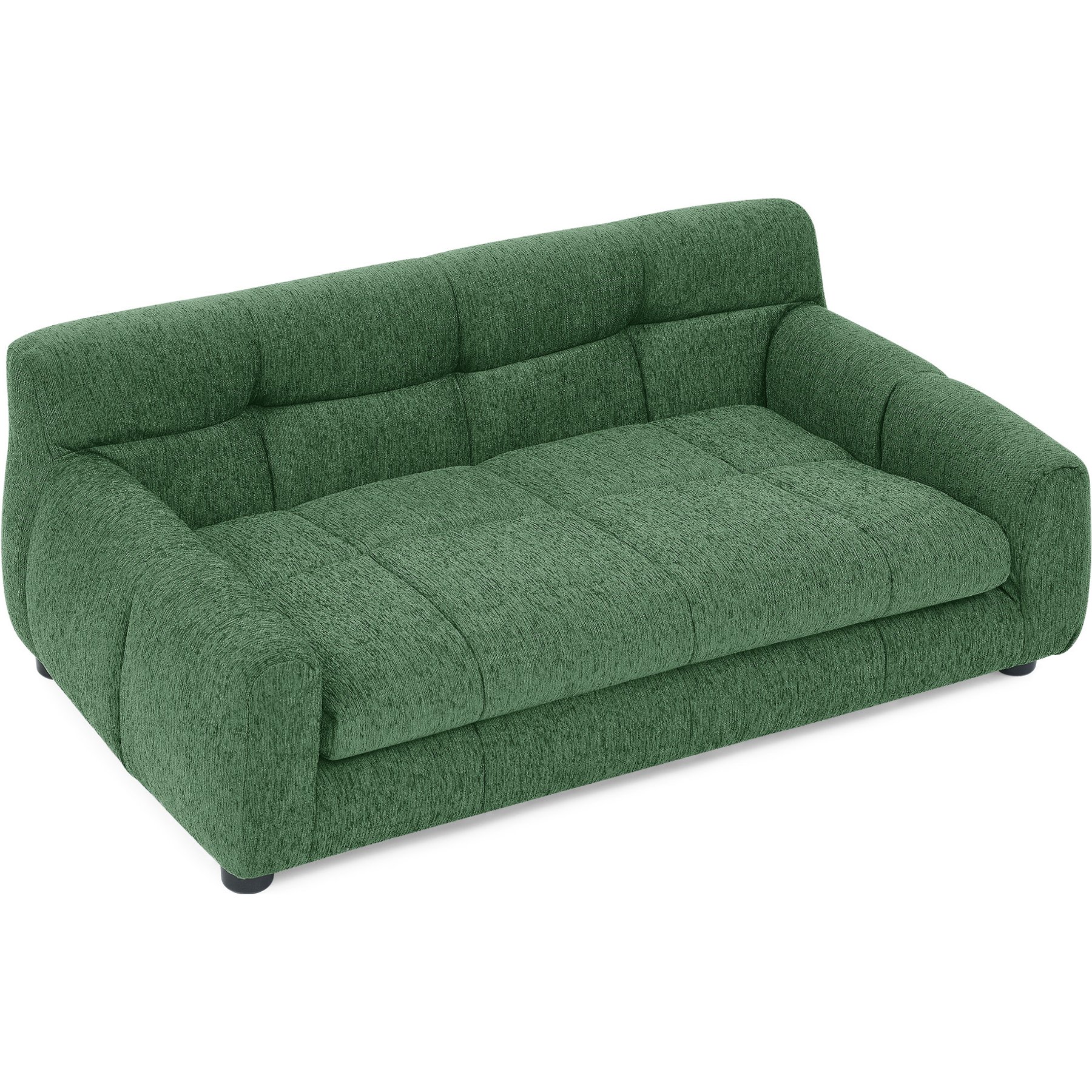 Cesicia Modern Rectangular Dog Sofa Bed with Backrest & Armrest, Green