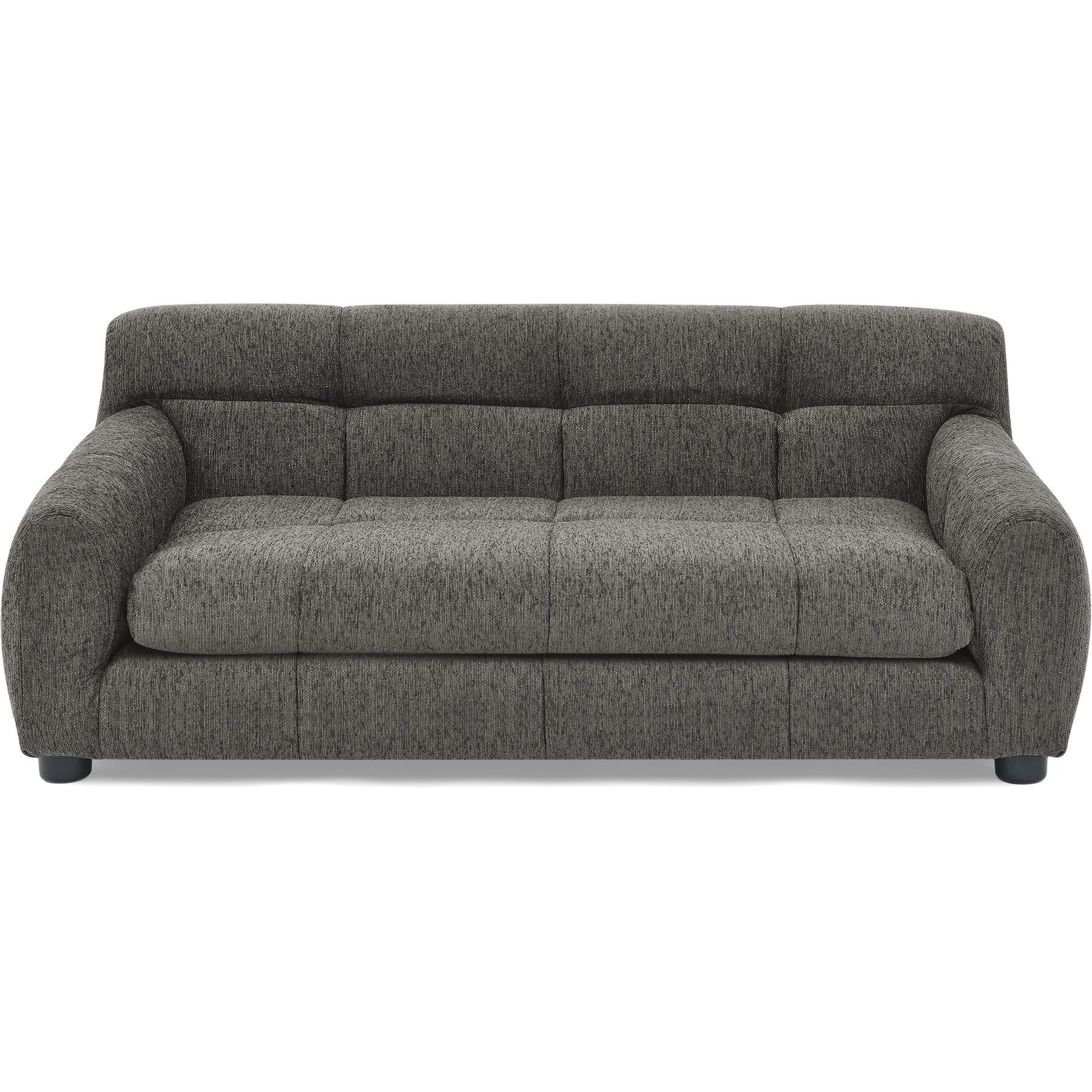 Cesicia Modern Rectangular Dog Sofa Bed with Backrest & Armrest, Dark Grey