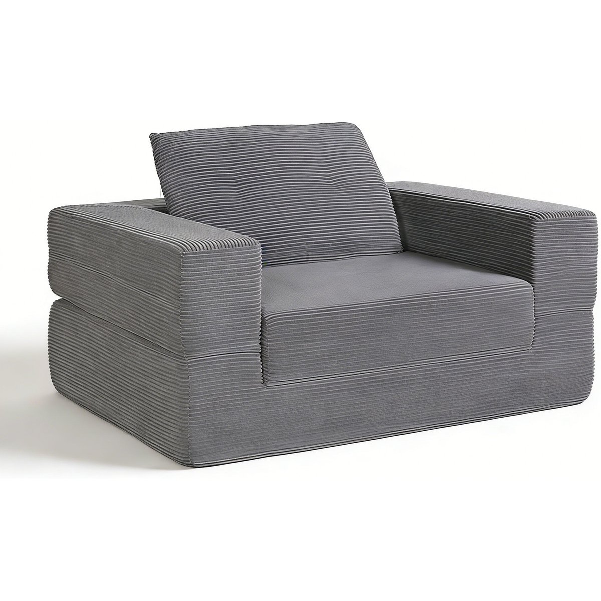 Cesicia Modern Floor Couch Human Dog Sofa Bed with Pillow, Dark Grey