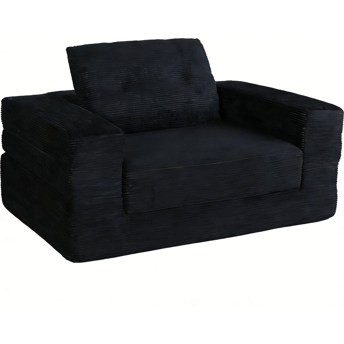 Cesicia Modern Floor Couch Human Dog Sofa Bed with Pillow, Black