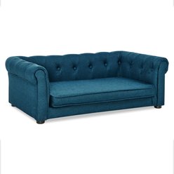 Cesicia Rectangle Durable Elevated Comfortable Couch Dog Sofa Bed, Blue