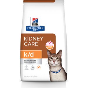 Hill's Prescription Diet k/d Kidney Care with Chicken Dry Cat Food, 4-lb bag