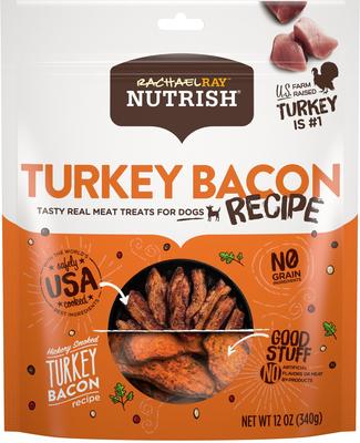Show full view: Rachael Ray Nutrish Turkey Bites Hickory Smoke Bacon + Burger Bites, Beef Burger with Bison Dog Treats slide 6 of 9