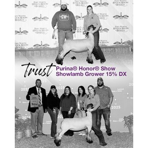 Purina Animal Nutrition Honor Show Showlamb Grower 15% DX Sheep Feed, 50-lb bag