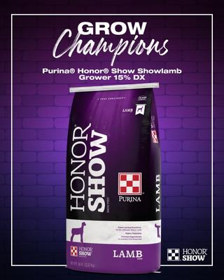 Show full view: Purina Animal Nutrition Honor Show Showlamb Grower 15% DX Goat & Sheep Feed, 50-lb bag slide 6 of 6