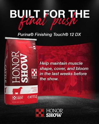 Show full view: Purina Animal Nutrition Honor Show Finishing Touch 12 DX FLK Cattle Feed, 50-lb bag slide 3 of 4