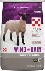 Purina Animal Nutrition Wind & Rain Sheep Mineral Feed, 25-lb bag