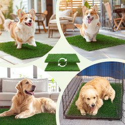 LOOBANI Artificial Grass Dog Pee Pads for Potty Tray, 18 x 23-in slide 2 of 9