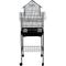 Show in main carousel: YML Pagoda Top Small Bird Cage with Wheeled Stand, Medium: 18 x 14 x 56-in, Black slide 1 of 3
