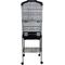 Show in main carousel: YML Tall Shell Top Small Bird Cage with Wheeled Stand, Large: 18 x 14 x 59-in, Black slide 1 of 3