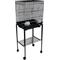 Show in main carousel: YML Square Top Small Bird Cage with Wheeled Stand, Medium: 18 x 14 x 49-in, Black slide 3 of 4