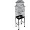 Show in main carousel: YML Tall Pagoda Top Small Bird Cage with Wheeled Stand, Large: 18 x 14 x 65-in, Black slide 2 of 3