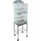 Show in main carousel: YML Tall Villa Top Small Bird Cage with Wheeled Stand, Large: 18 x 14 x 59-in, White slide 2 of 3