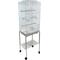 Show in main carousel: YML Tall Shell Top Small Bird Cage with Wheeled Stand, Large: 18 x 14 x 59-in, White slide 2 of 3
