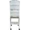 Show in main carousel: YML Tall Shell Top Small Bird Cage with Wheeled Stand, Large: 18 x 14 x 59-in, White slide 1 of 3
