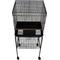 Show in main carousel: YML Square Top Small Bird Cage with Wheeled Stand, Medium: 18 x 14 x 49-in, Black slide 2 of 4