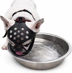 Labra Short Snout Flexible Silicone Dog Muzzle, Black, Small slide 2 of 5